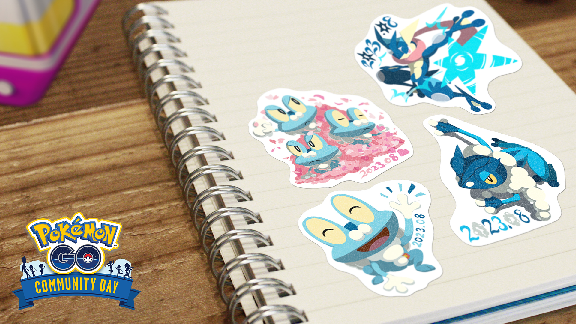 Pokémon GO Community Day August 2023 - Froakie - Themed Stickers