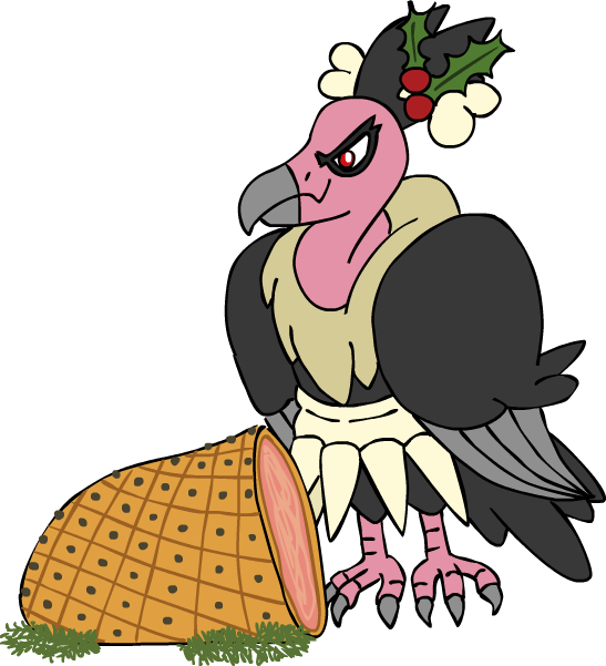 Mandibuzz looks pleased with the Christmas ham (23 Dec).png