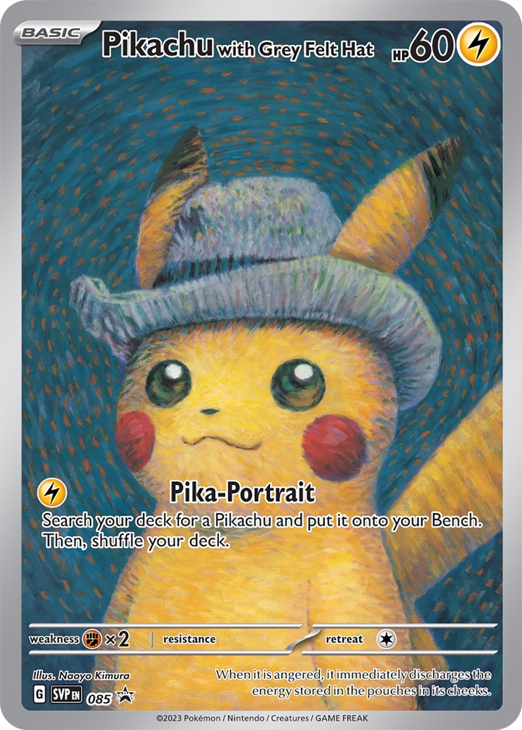 Pikachu x Van Gogh promo card
