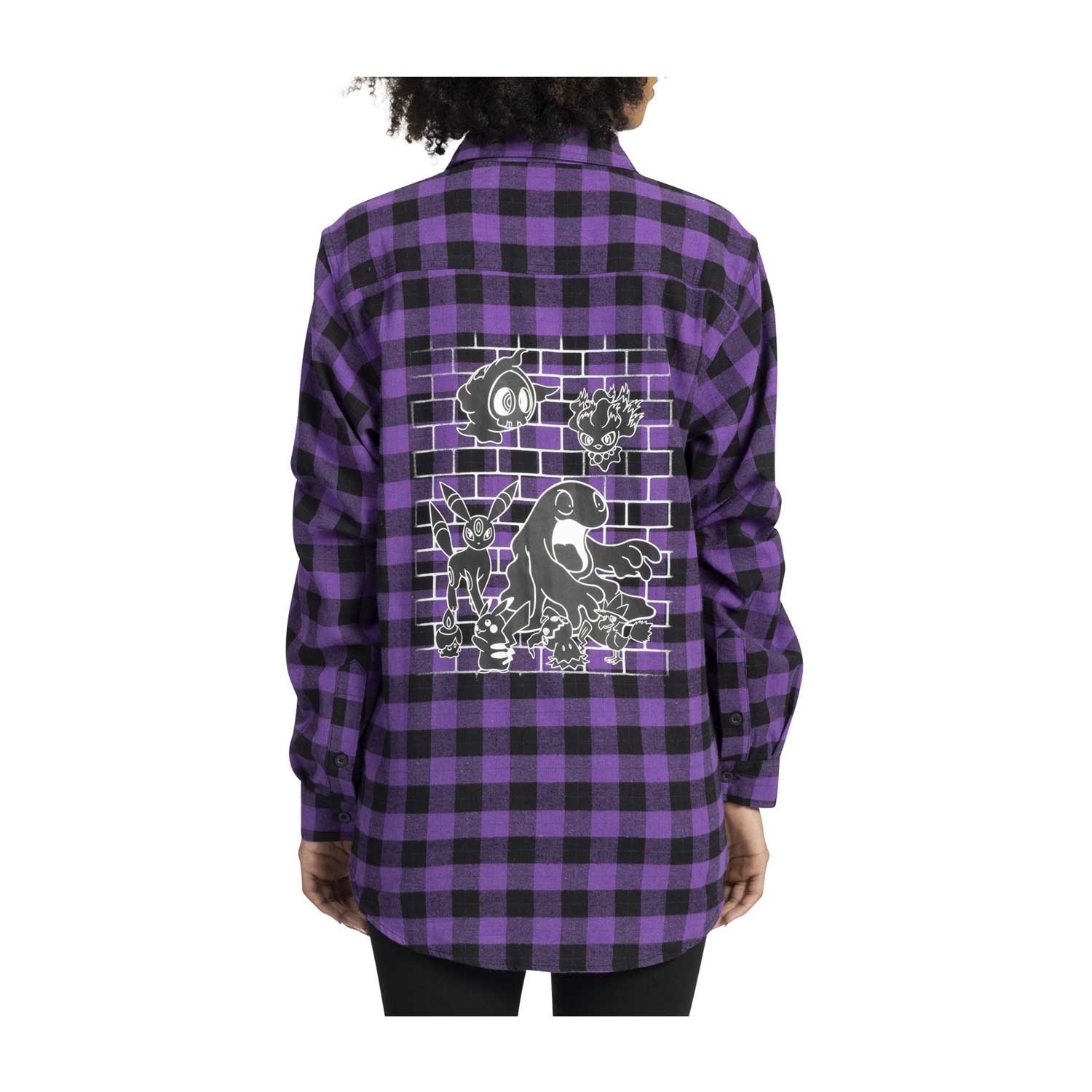 Punk Purple - Marvelous Misfits - Fitted Long-Sleeve Flannel - Shirt - Back.jpg