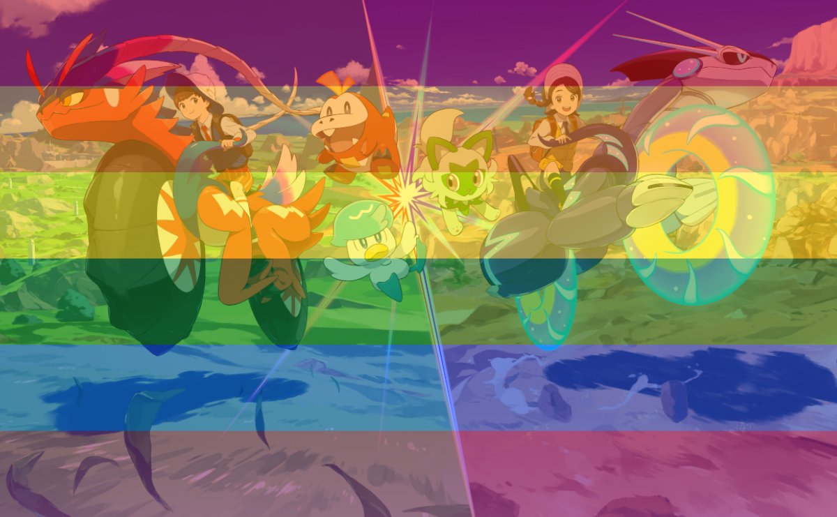 Riding Legendaries with gay flag overlay