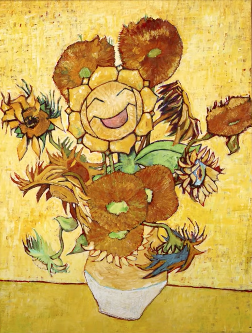 A Van Gogh artwork reimagined with Sunflora