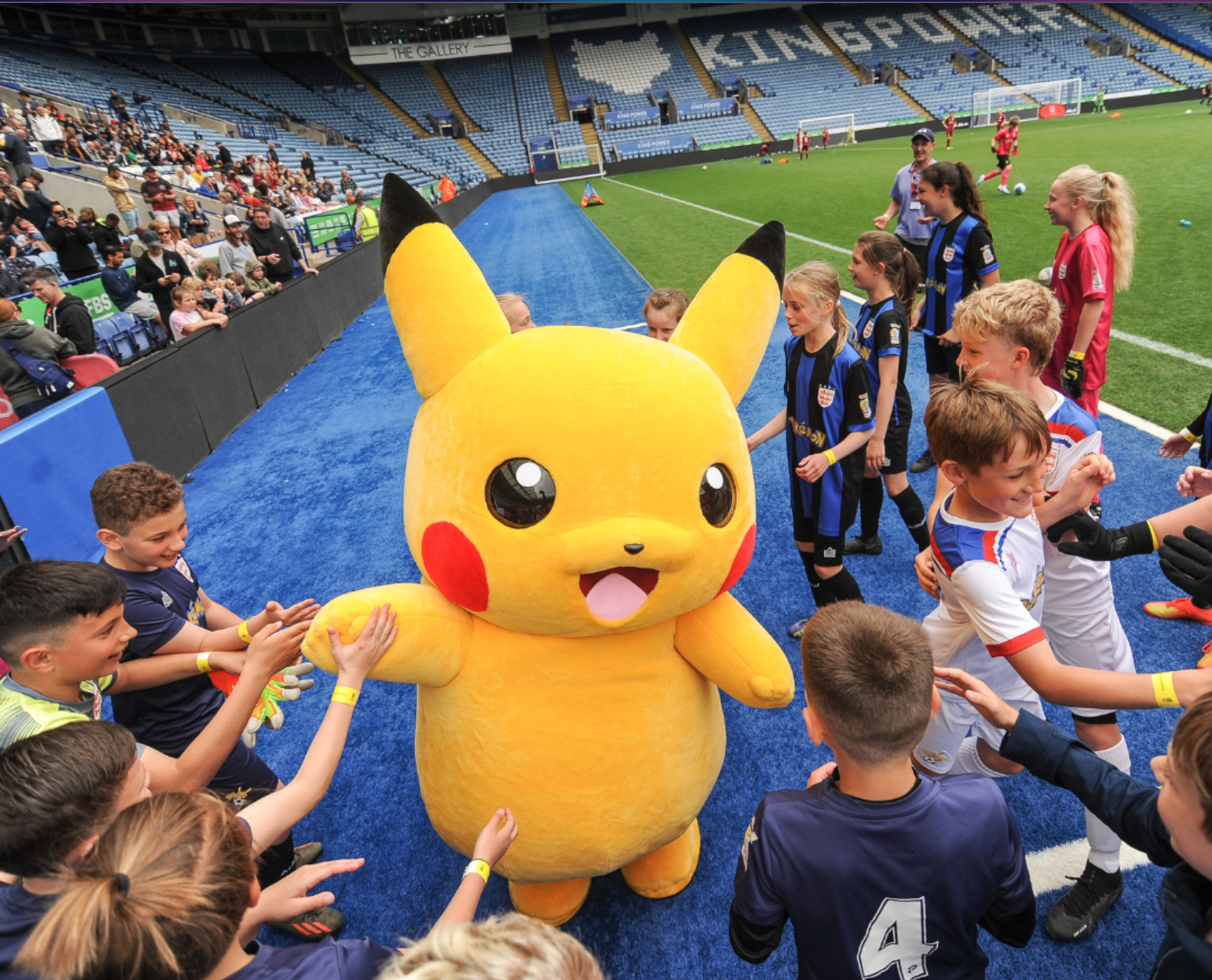 Pikachu with ESFA players in the 22/23 season