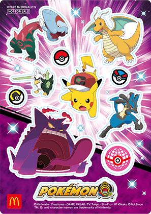 Pokémon Glittery Sticker Sheet